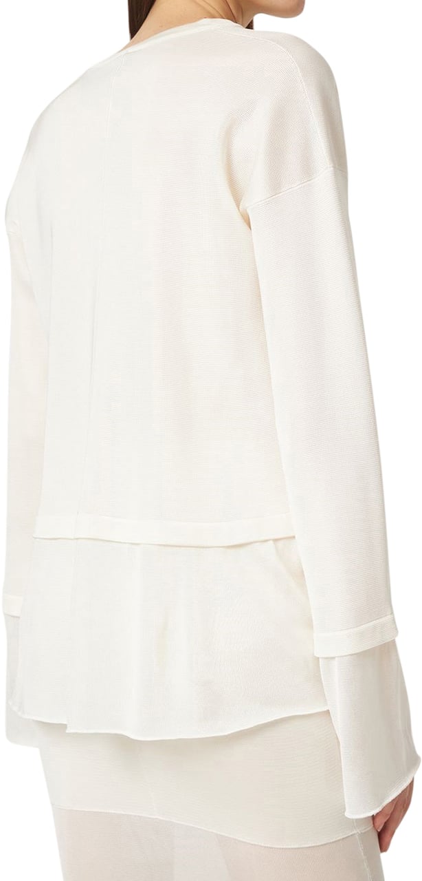 Tom Ford Light white blouse with V-neck Wit