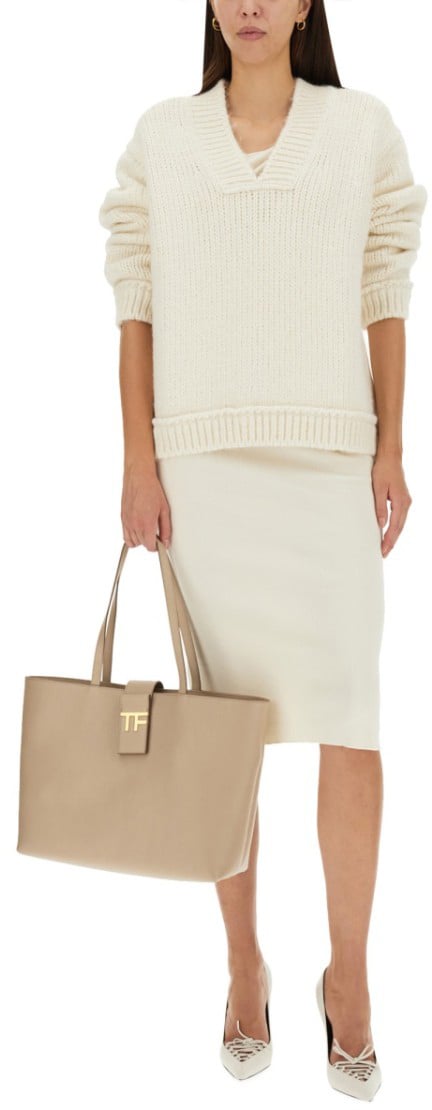 Tom Ford D Wool Sweater Neutraal
