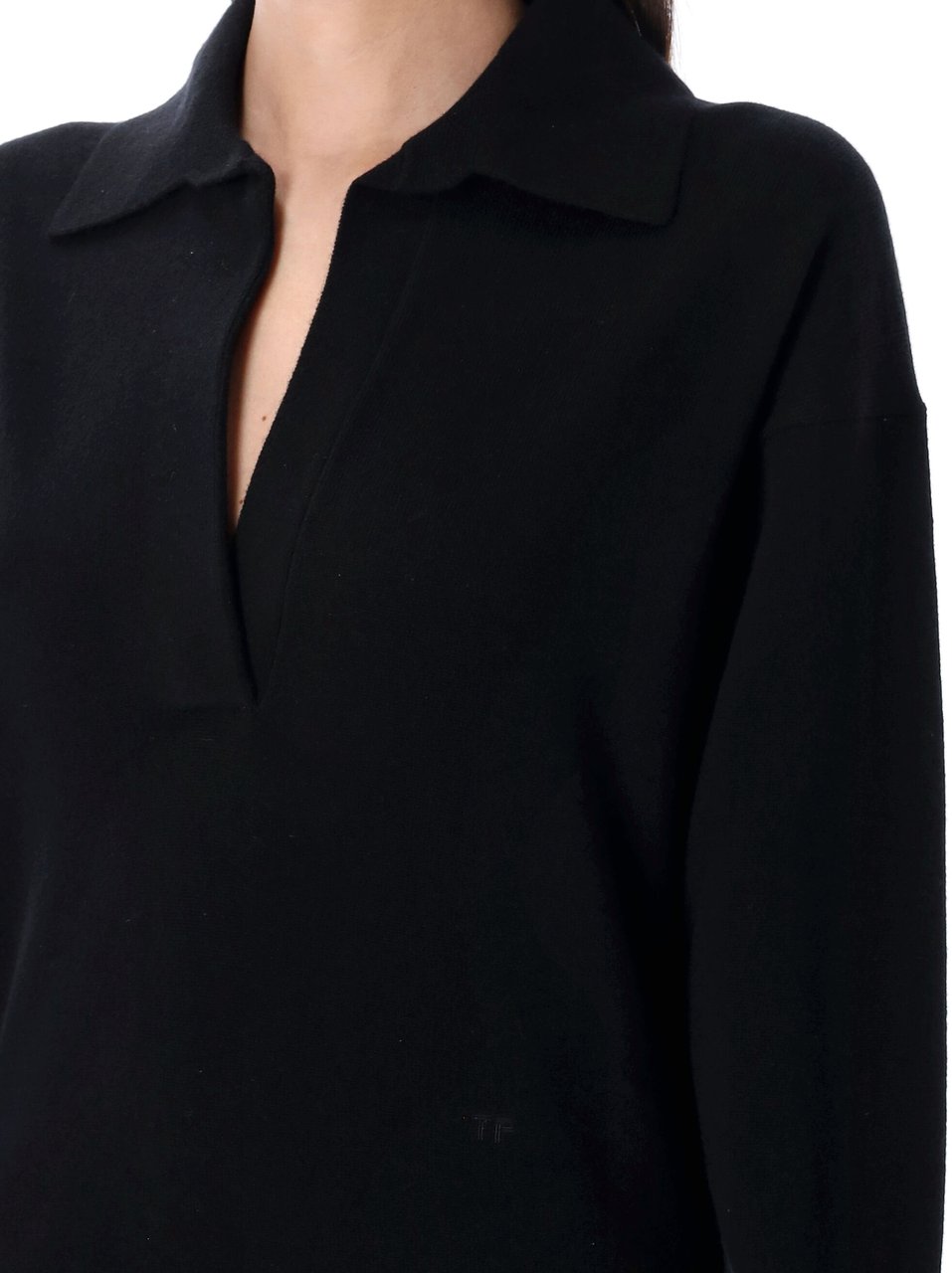 Tom Ford Deep V Neck Knit Nero Zwart