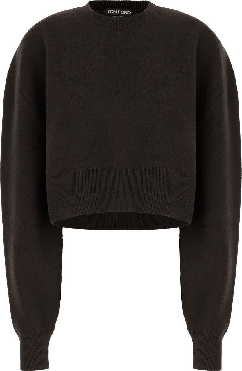 Tom Ford Chocolate stretch wool blend sweater Bruin