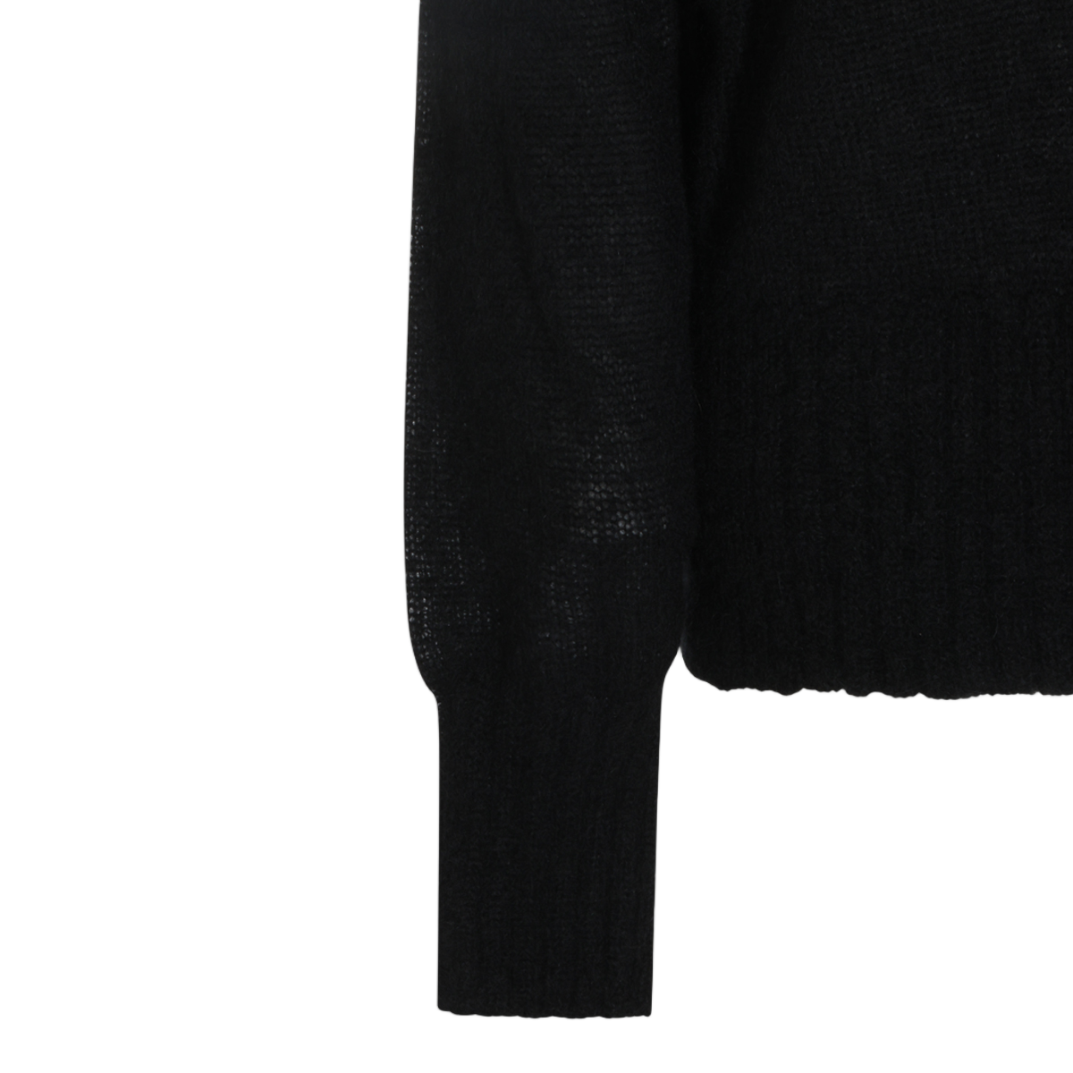 Tom Ford Long-Sleeve Top With Deep V-Neckline And Ribbed Details Zwart