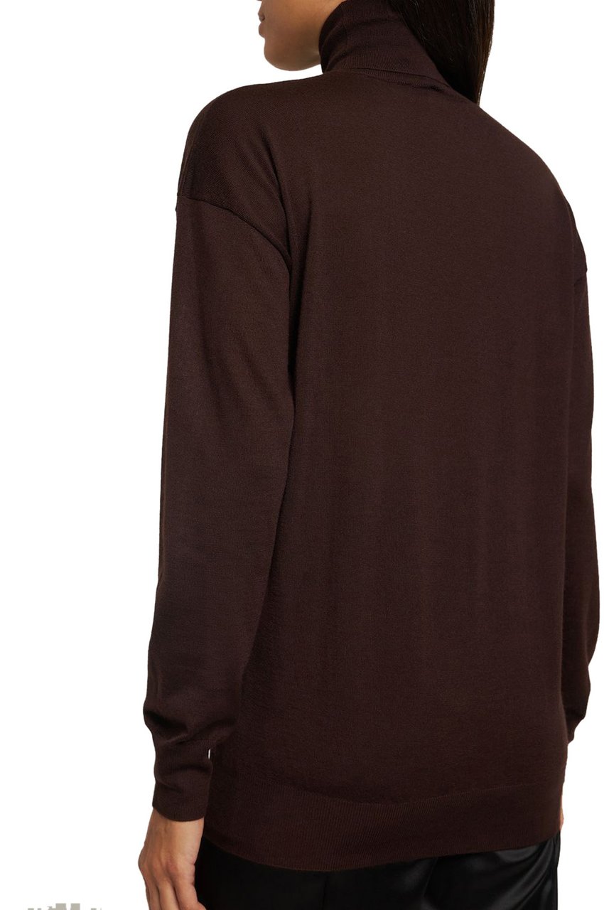 Tom Ford Dark brown sweater with high collar versatile Bruin