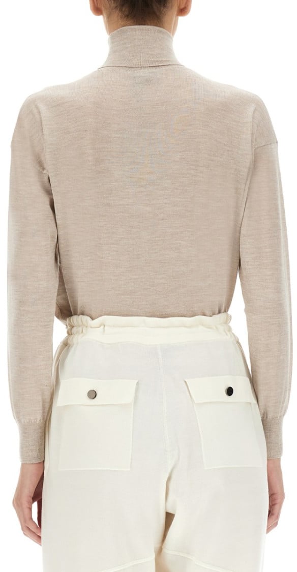 Tom Ford High Neck Relaxed Fit Turtleneck Shirt Neutraal