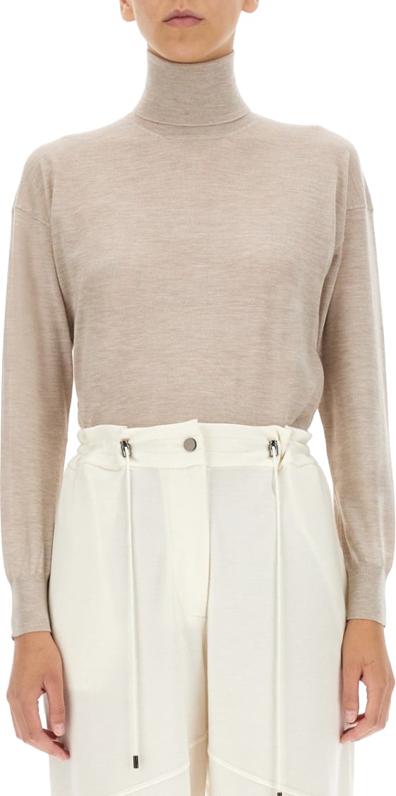 Tom Ford High Neck Relaxed Fit Turtleneck Shirt Neutraal