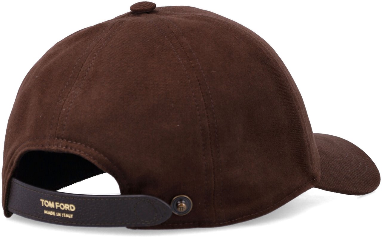 Tom Ford Basebal Cap Tf Medium Brown/Off White Bruin
