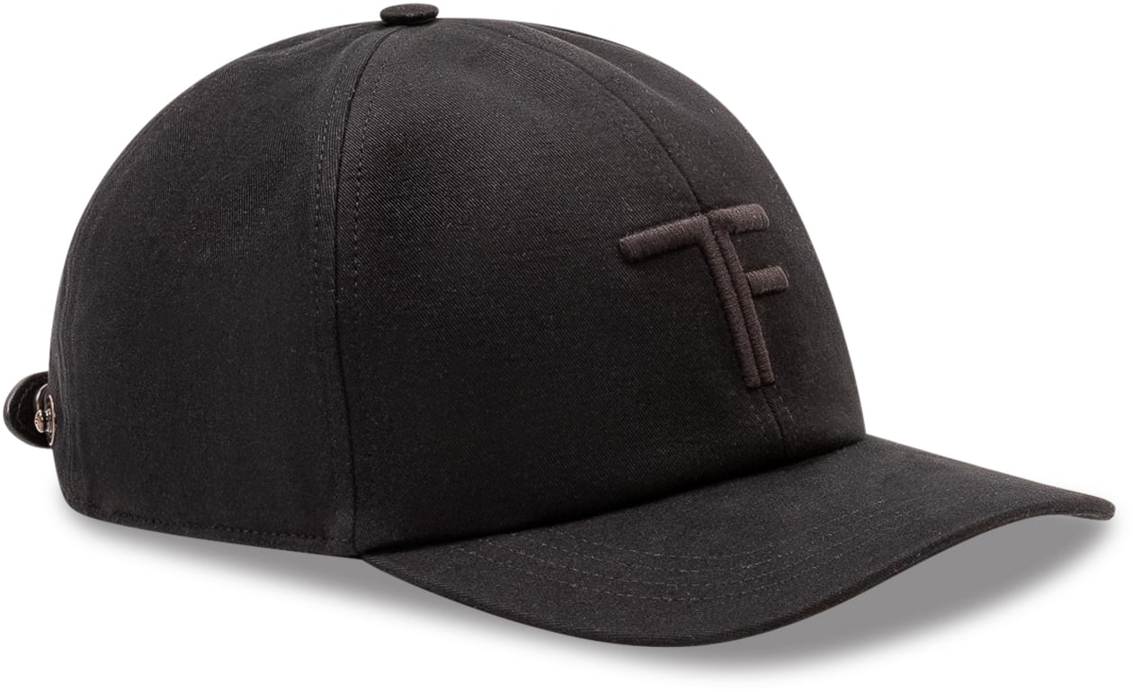 Tom Ford Cappellino con Ricamo Logo Tono su Tono Zwart