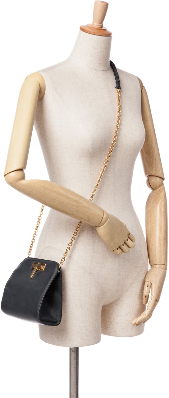 Tom Ford Calfskin Cosmo T Chain Crossbody Zwart