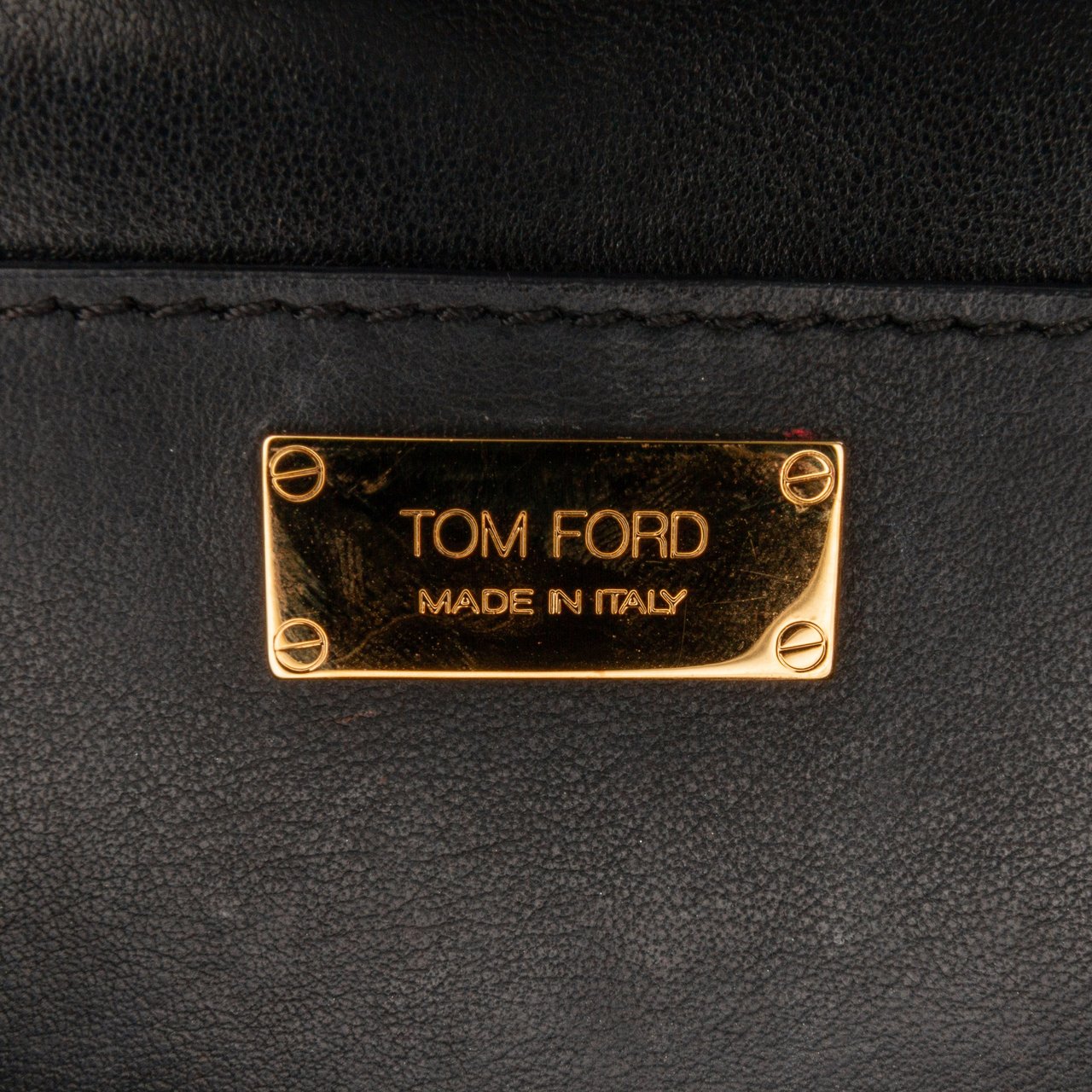 Tom Ford Calfskin Cosmo T Chain Crossbody Zwart