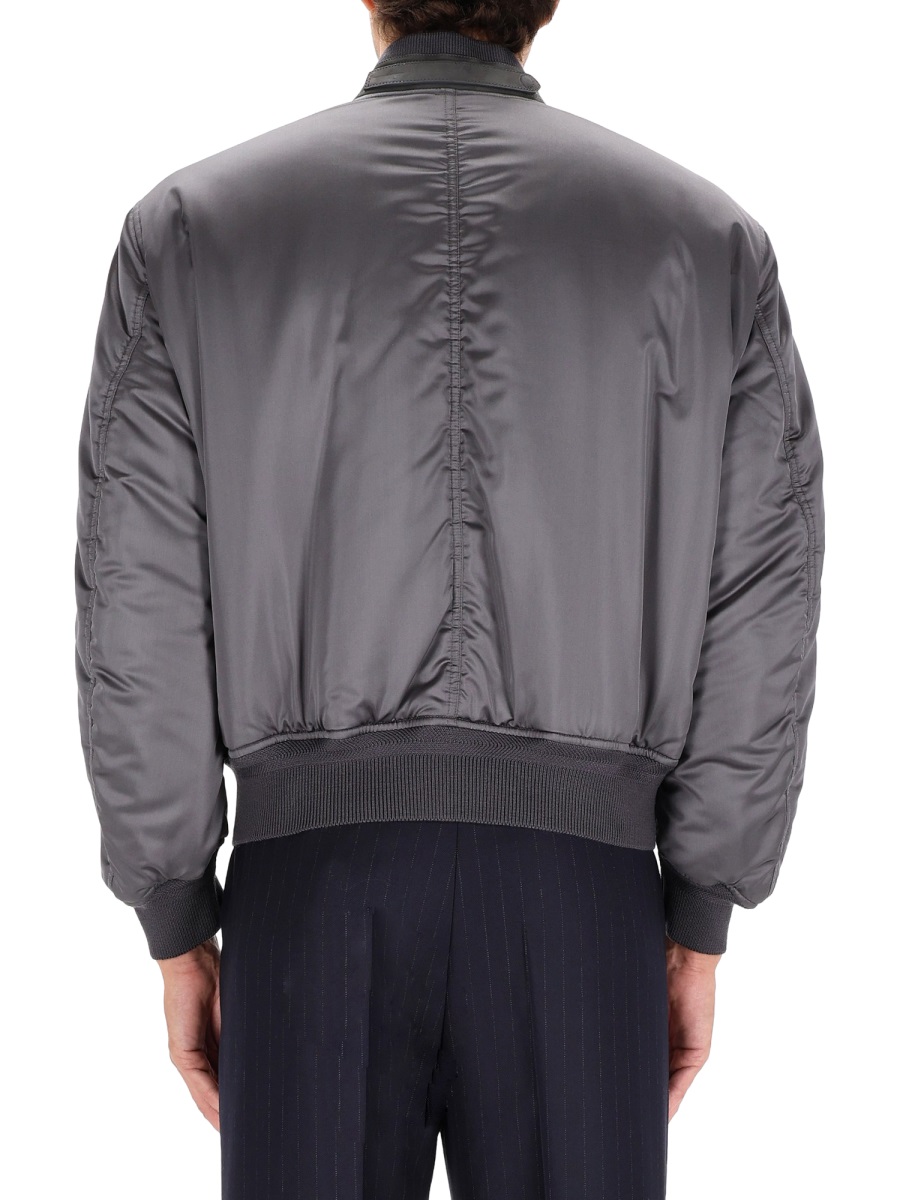 Tom Ford Silk Oversized Bomber Jacket Grijs