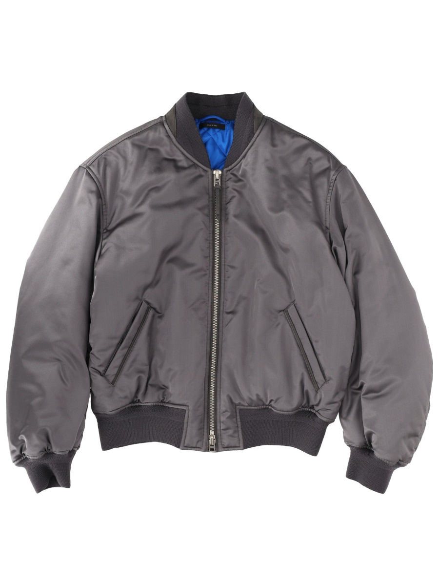 Tom Ford Silk Oversized Bomber Jacket Grijs