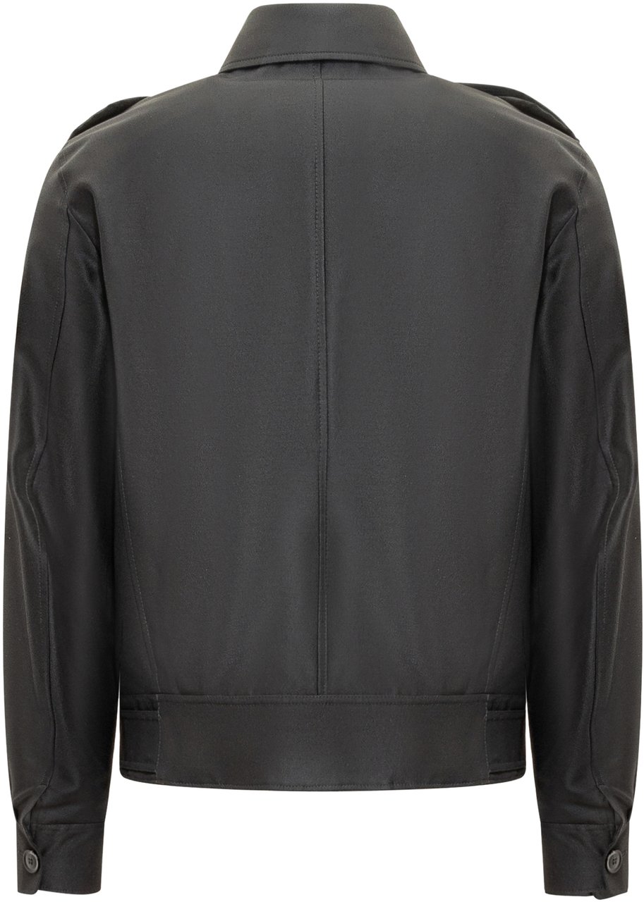 Tom Ford Giacca in Lana e Seta Zwart