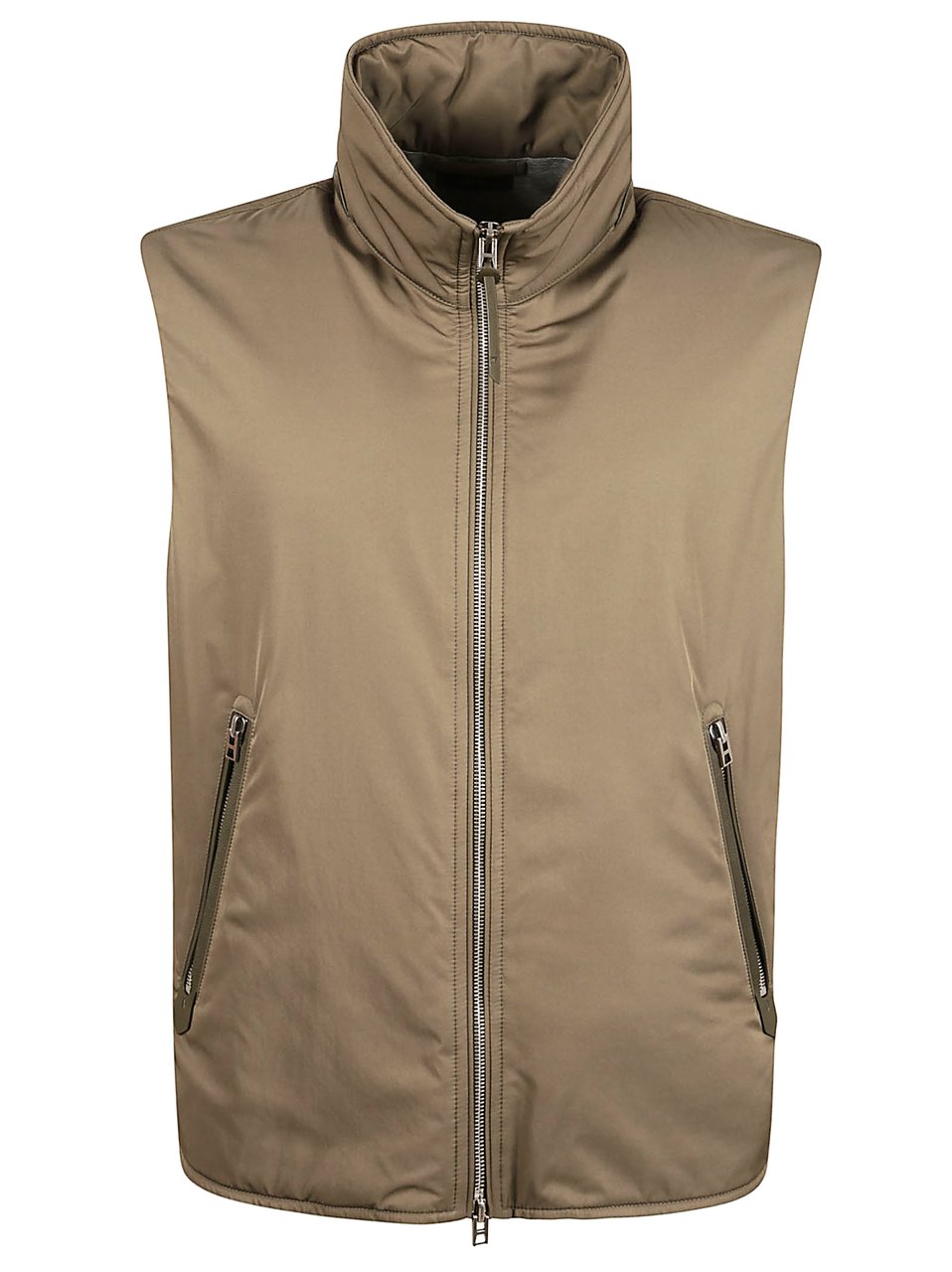Tom Ford Sleeveless High Collar Jacket Neutraal