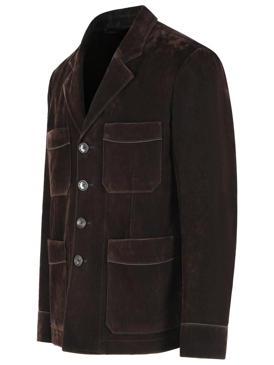 Tom Ford Blazer In Brown Cotton Blend Zwart