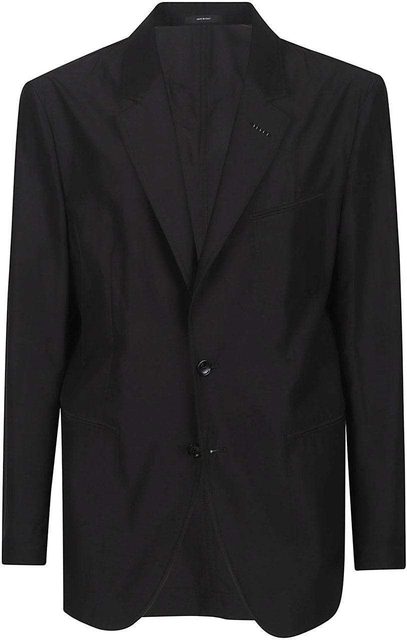 Tom Ford Single Breasted Blazer Black Zwart