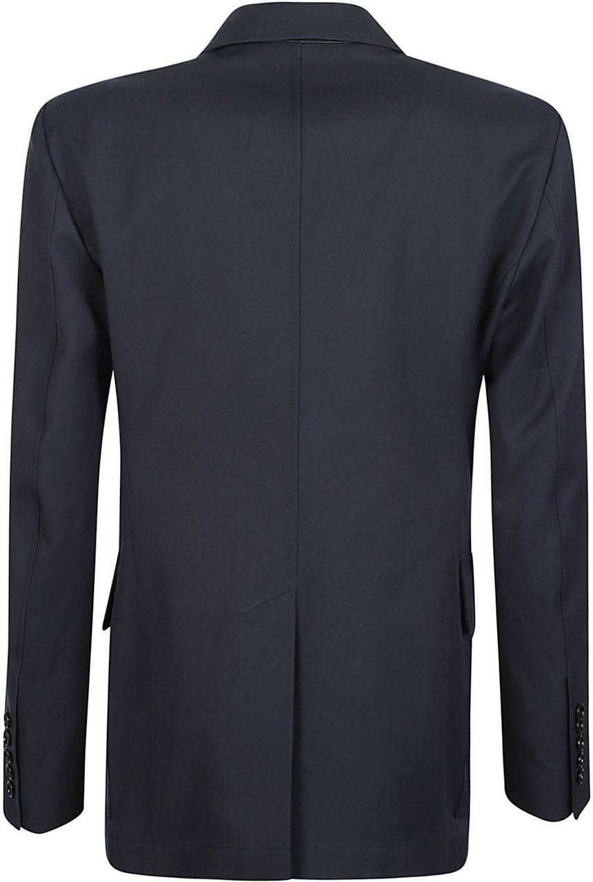 Tom Ford High Density Twill Sartorial Zip Blazer Blue Blauw