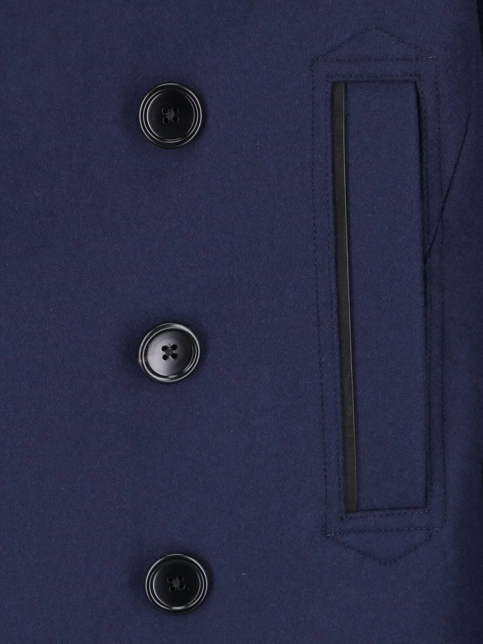 Tom Ford Double-Breasted Wool Coat With Classic Lapels And Structured Silhouette Blauw