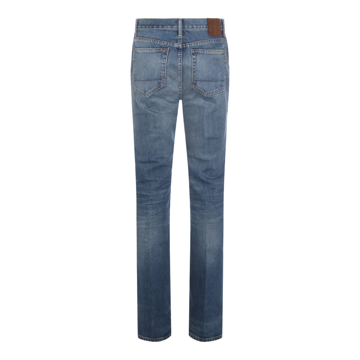 Tom Ford Mid-Rise Straight Cut Jeans Blauw