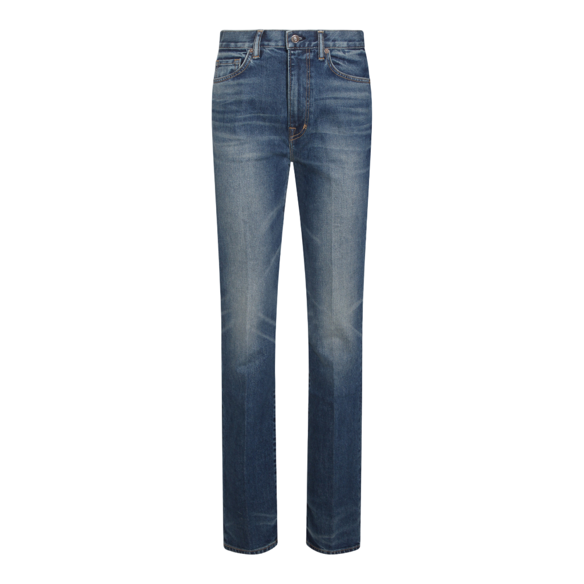 Tom Ford Mid-Rise Straight Cut Jeans Blauw