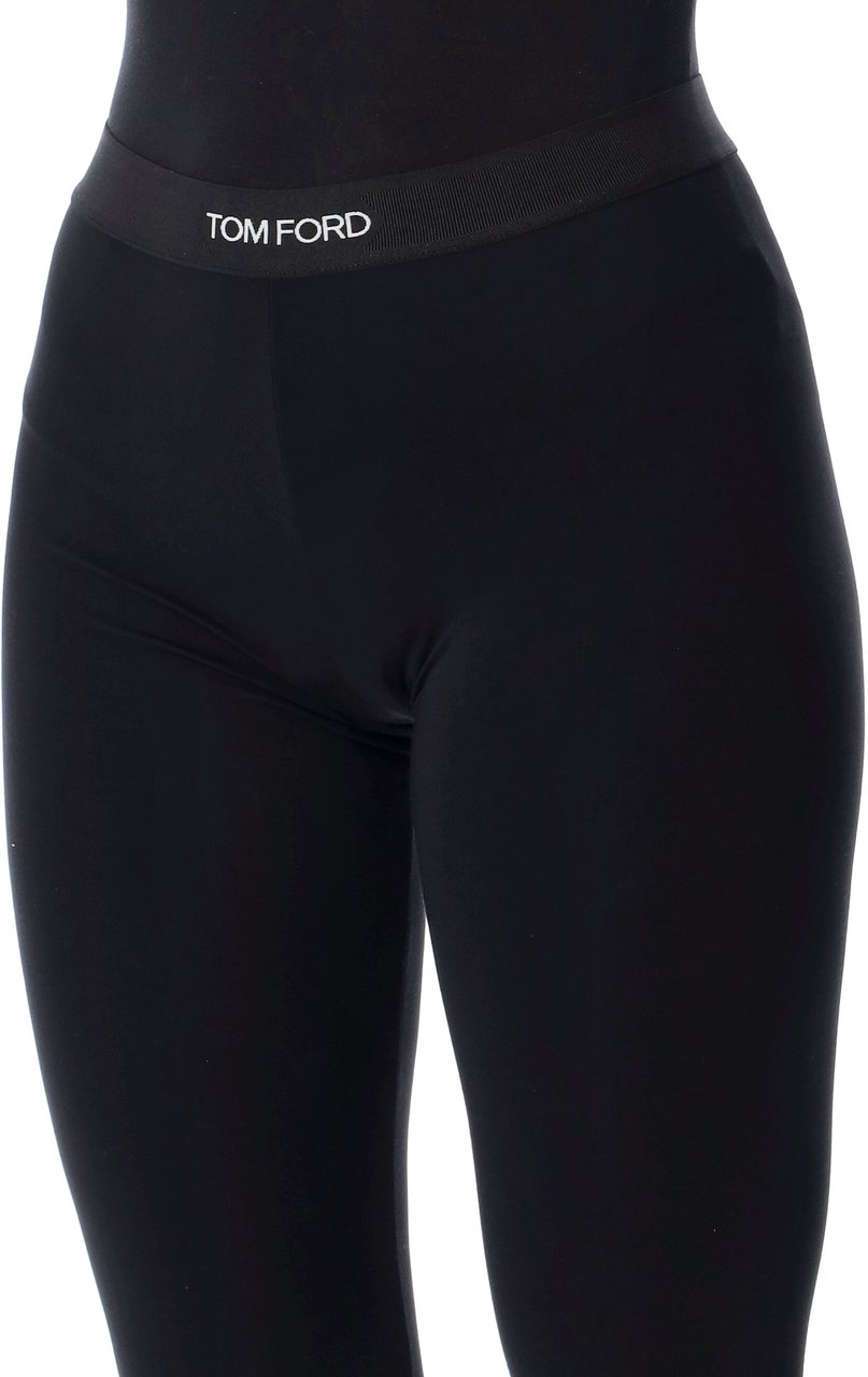 Tom Ford Capri Leggins Logo Nero Zwart