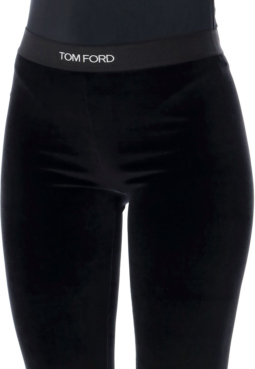 Tom Ford Leggings Velour Nero Zwart