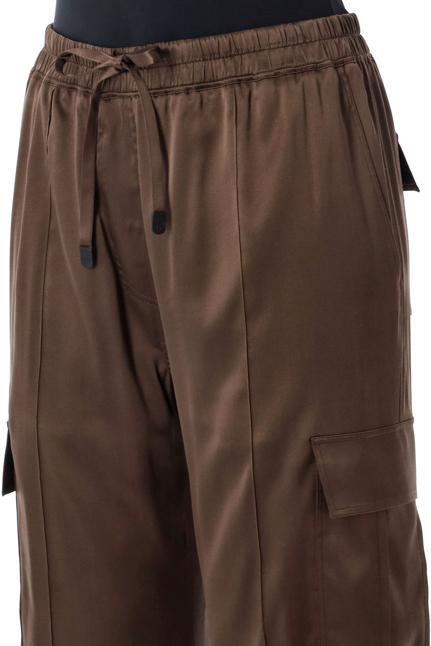 Tom Ford Pjiama Cargo Pant Silk Satin Marrone Bruin