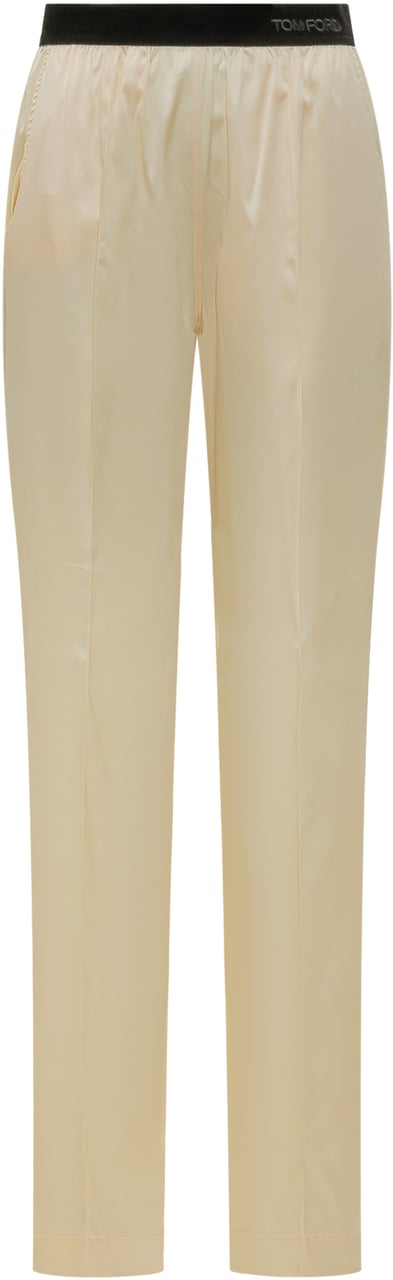 Tom Ford Pantaloni Silk Satin Wit