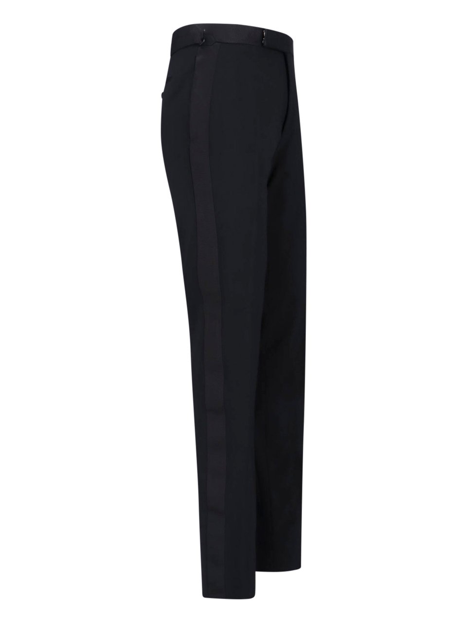 Tom Ford Tailored Black Trousers with Flat Waistband Zwart