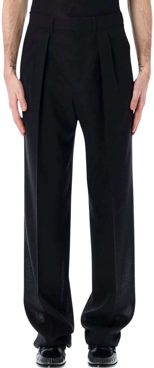 Tom Ford Double Pleat Pant Nero Zwart