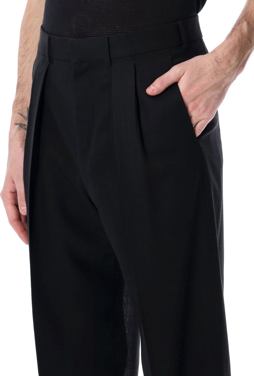 Tom Ford Double Pleat Pant Nero Zwart