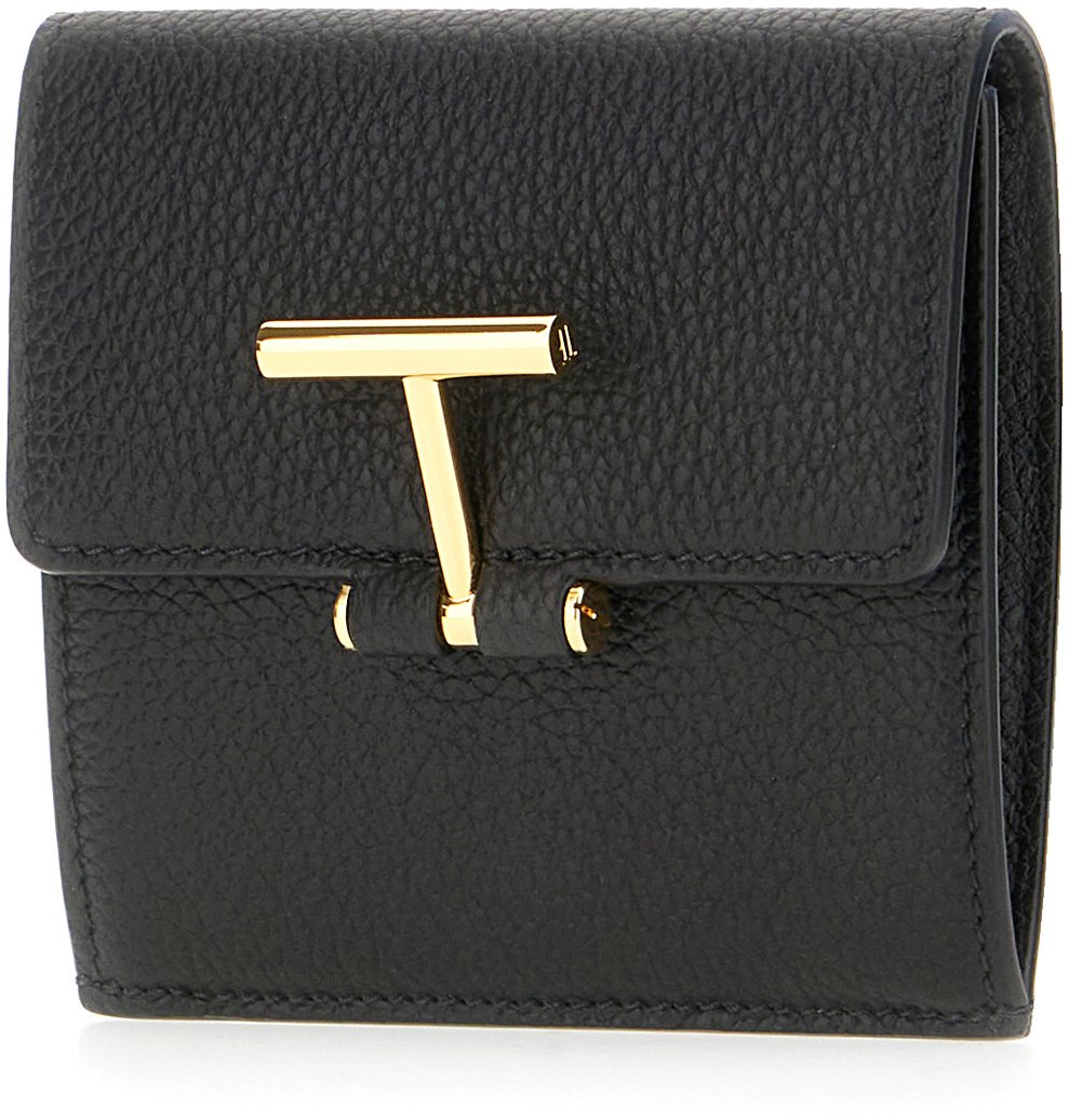 Tom Ford Tom Ford Black leather wallet Zwart
