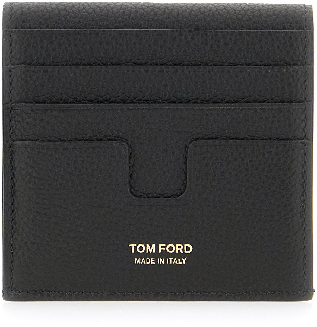 Tom Ford Tom Ford Black leather wallet Zwart