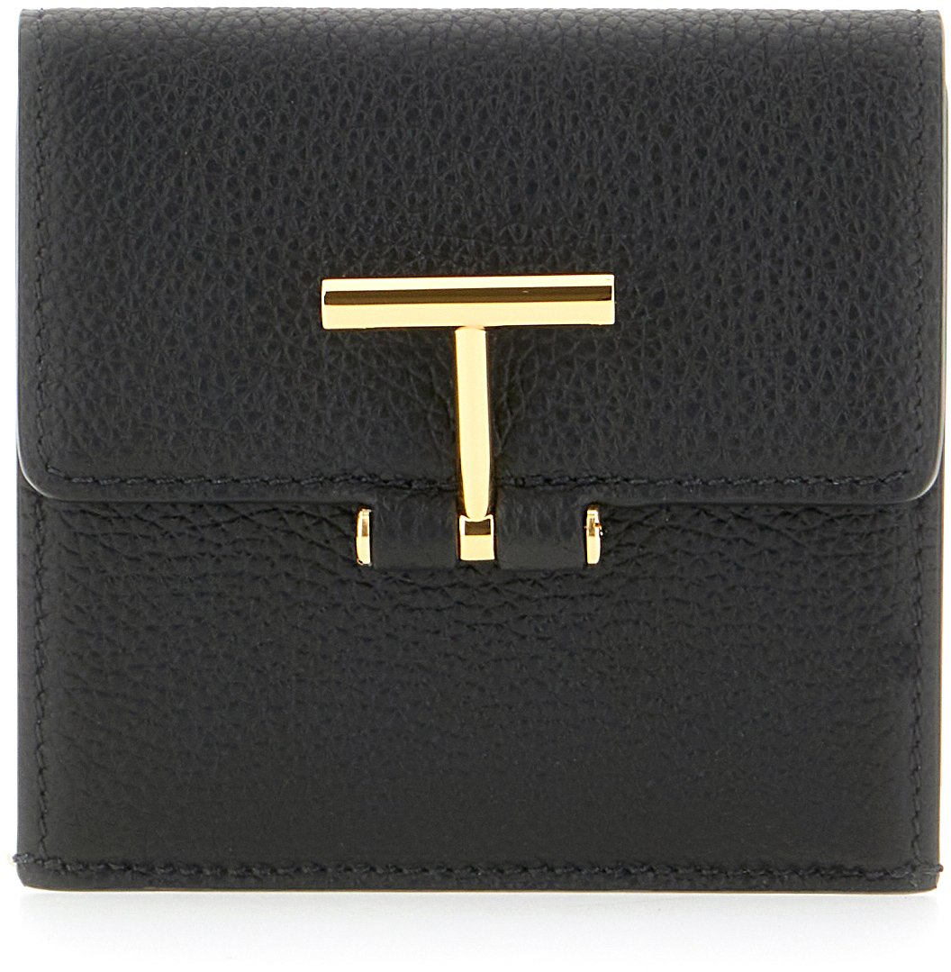 Tom Ford Tom Ford Black leather wallet Zwart