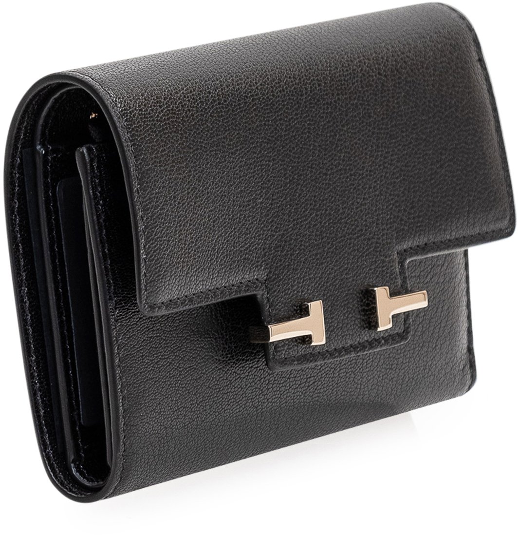 Tom Ford Grain Compact Wallet Zwart