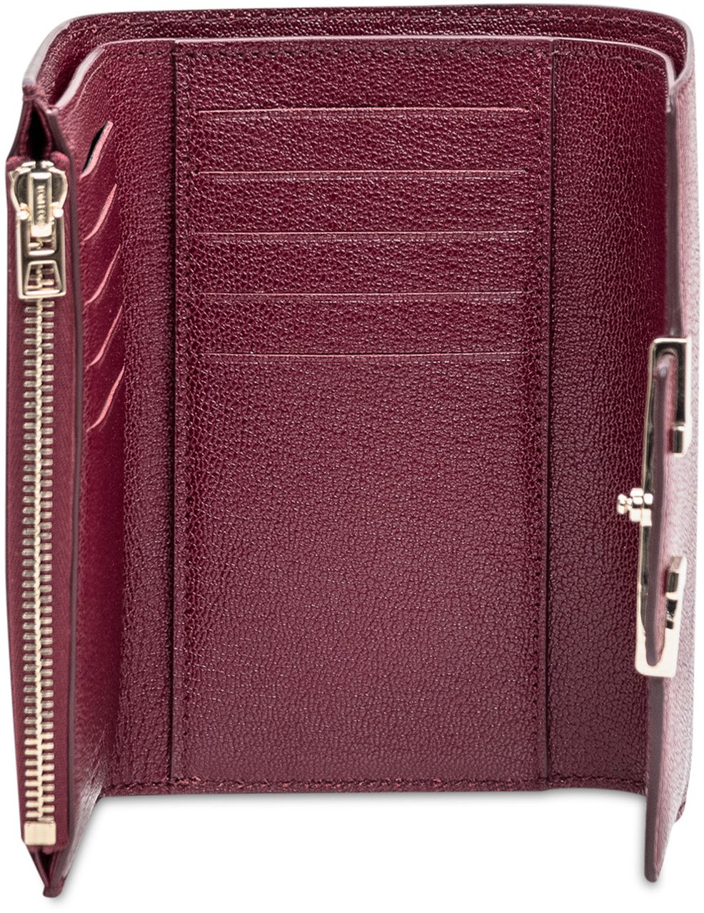 Tom Ford Portafoglio Compatto Grain Maroon
