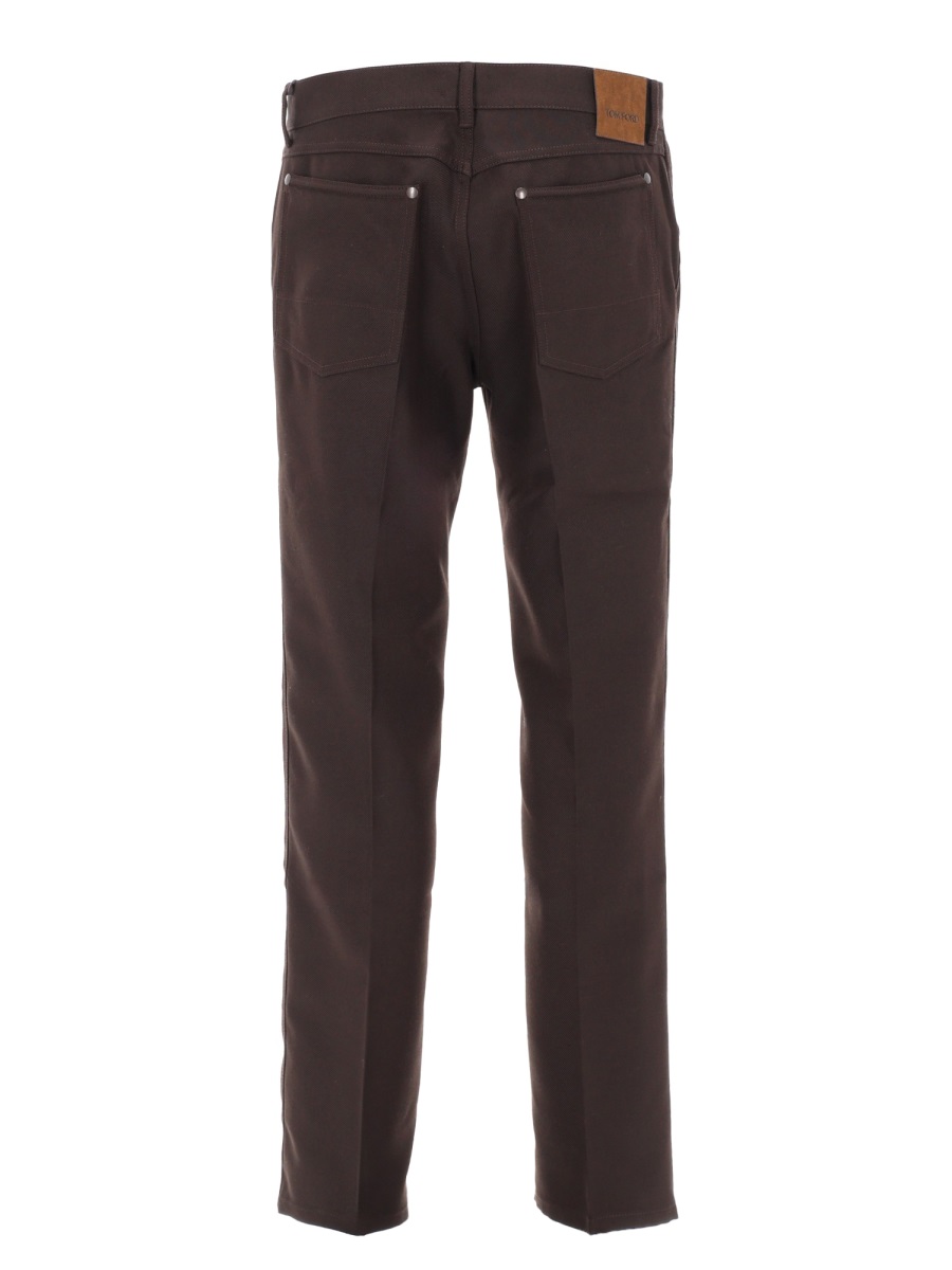 Tom Ford Straight-Leg Casual Pants With Five-Pocket Styling Zwart