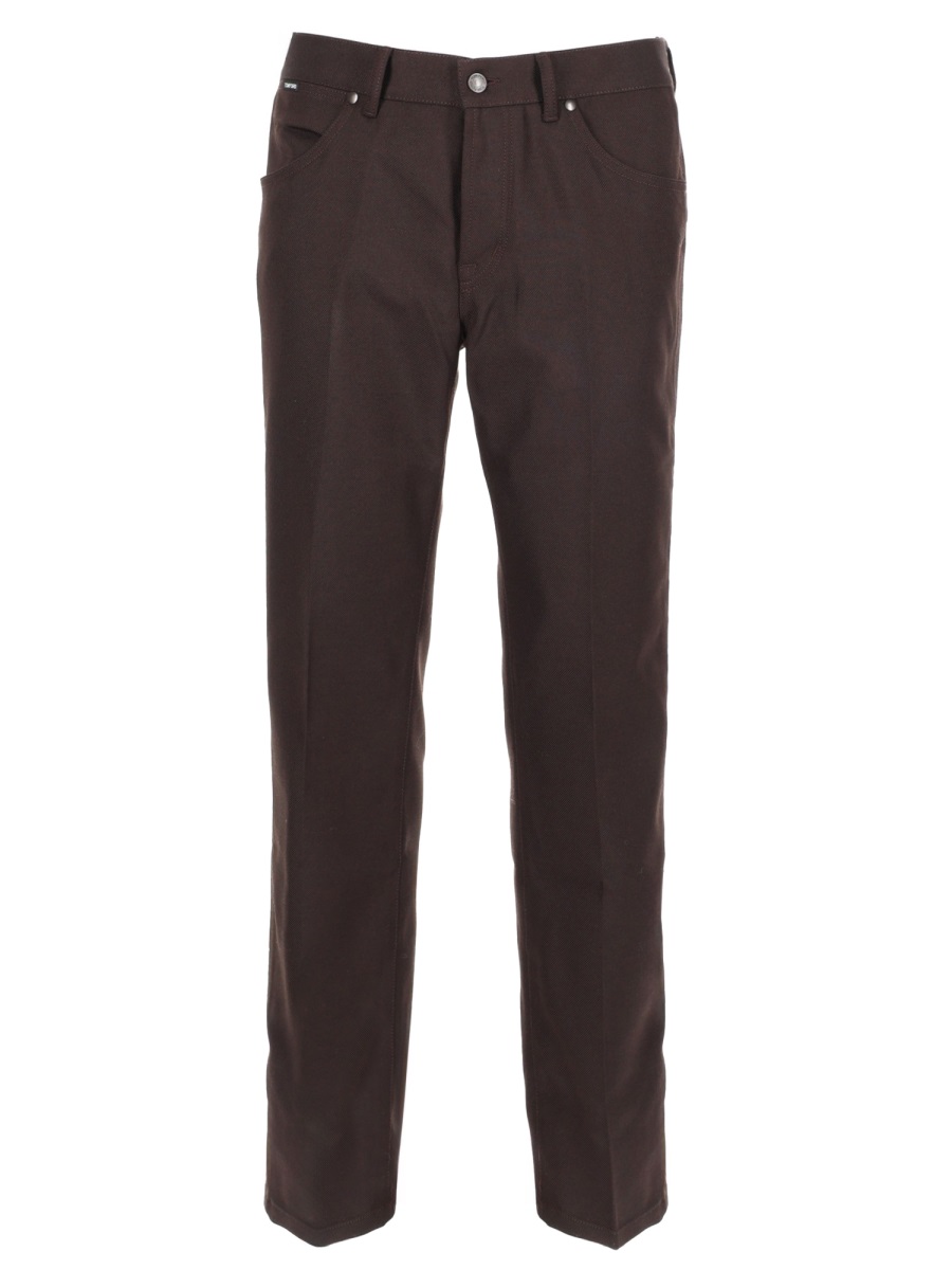 Tom Ford Straight-Leg Casual Pants With Five-Pocket Styling Zwart