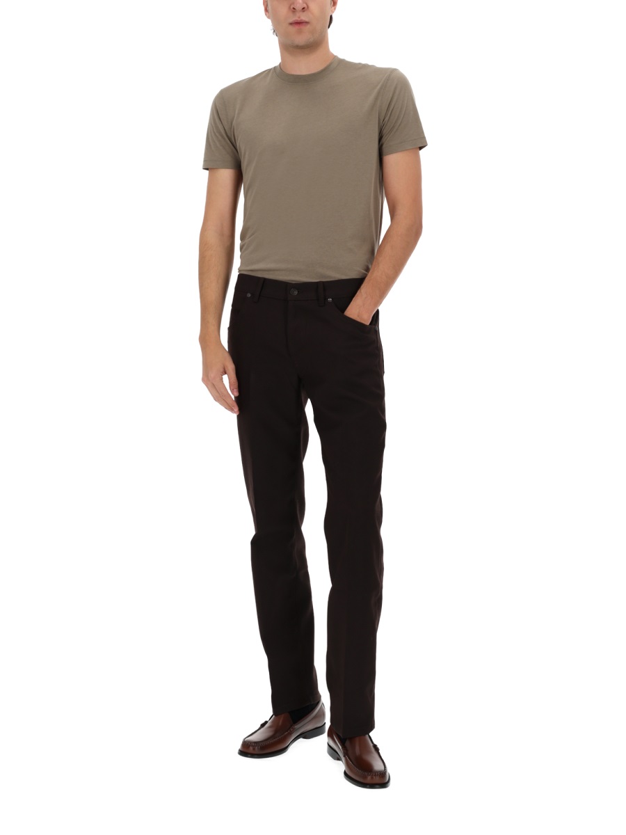 Tom Ford Straight-Leg Casual Pants With Five-Pocket Styling Zwart