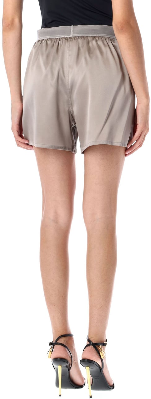 Tom Ford Band Logo Short Argento Zilver