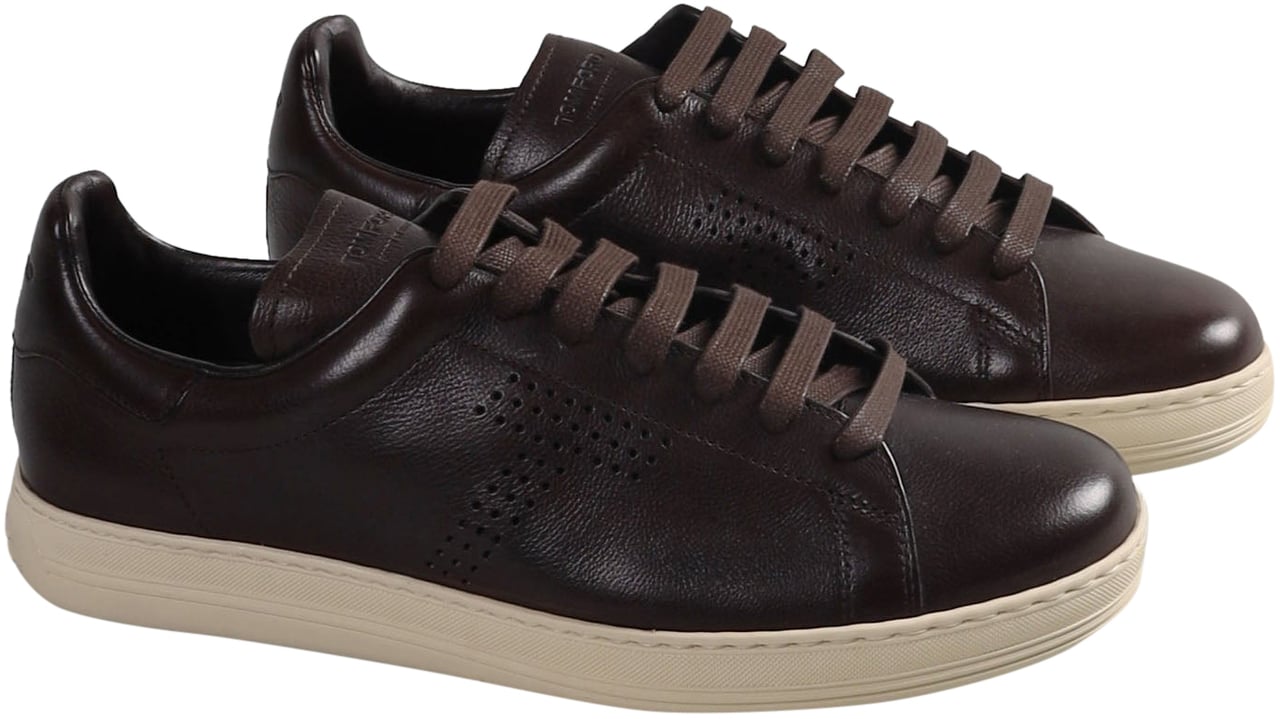 Tom Ford Zachte, soepele leren Warwick sneakers Bruin