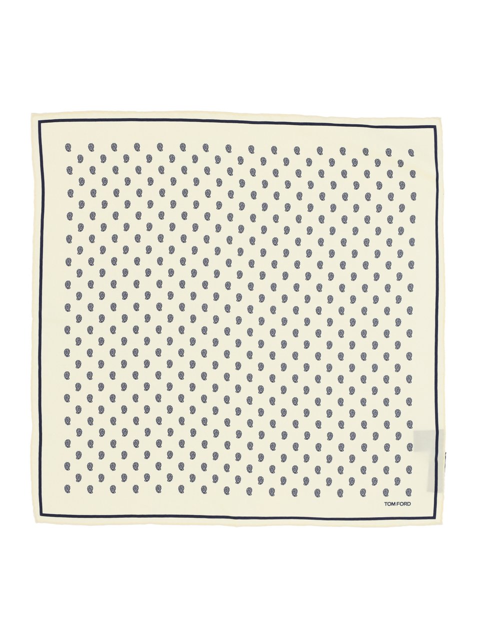 Tom Ford All-Over Print Pocket Square – Cream Neutraal