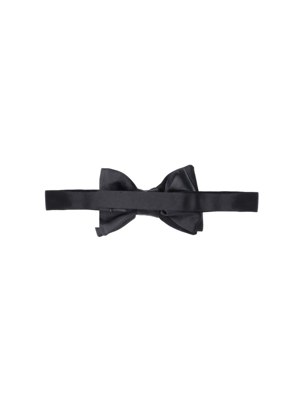 Tom Ford Classic Black Silk Bow Tie with Rear Closure Zwart