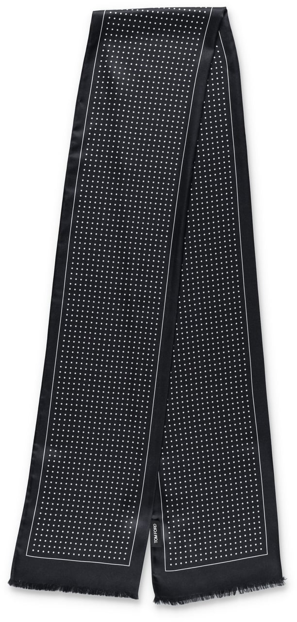 Tom Ford Scarf Pois Black Pois Zwart