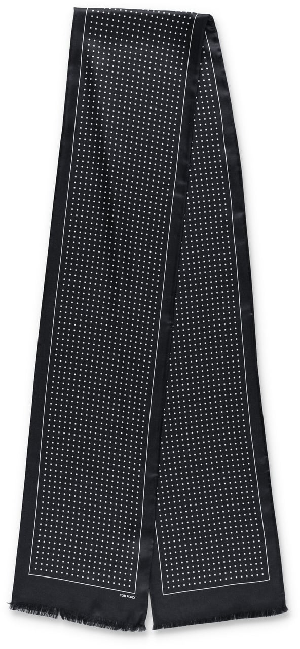 Tom Ford Scarf Pois Black Pois Zwart