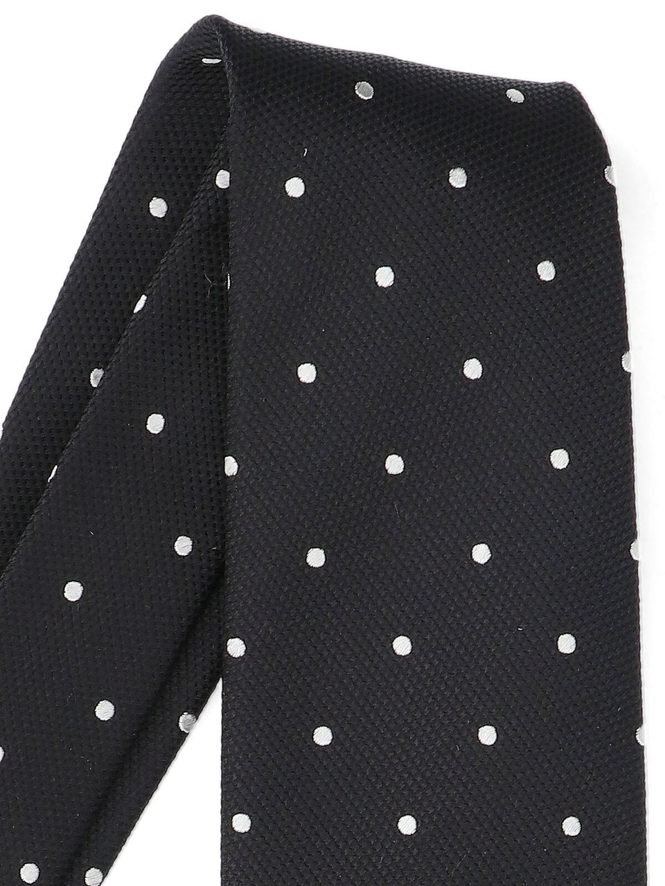 Tom Ford Polka Dot Tie, In Black Mulberry Silk Zwart