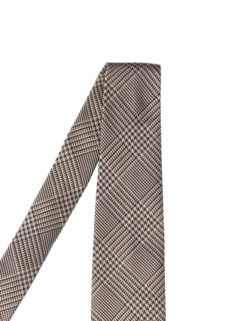 Tom Ford Checkered Mulberry Silk Tie with Adjustable Design Bruin
