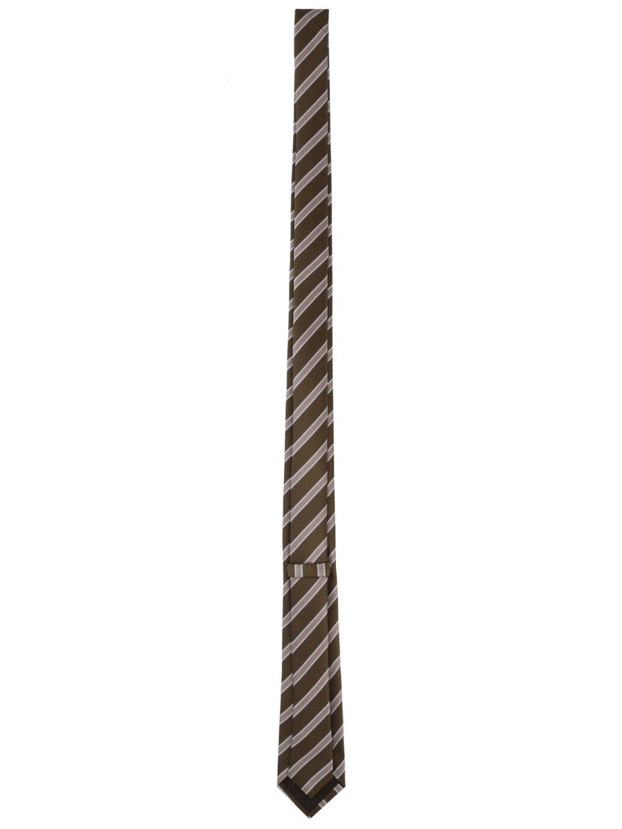 Tom Ford Diagonal Striped Pointed Tip Silk Tie Rood