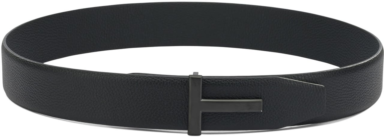Tom Ford "T Icon" Leather belt Zwart