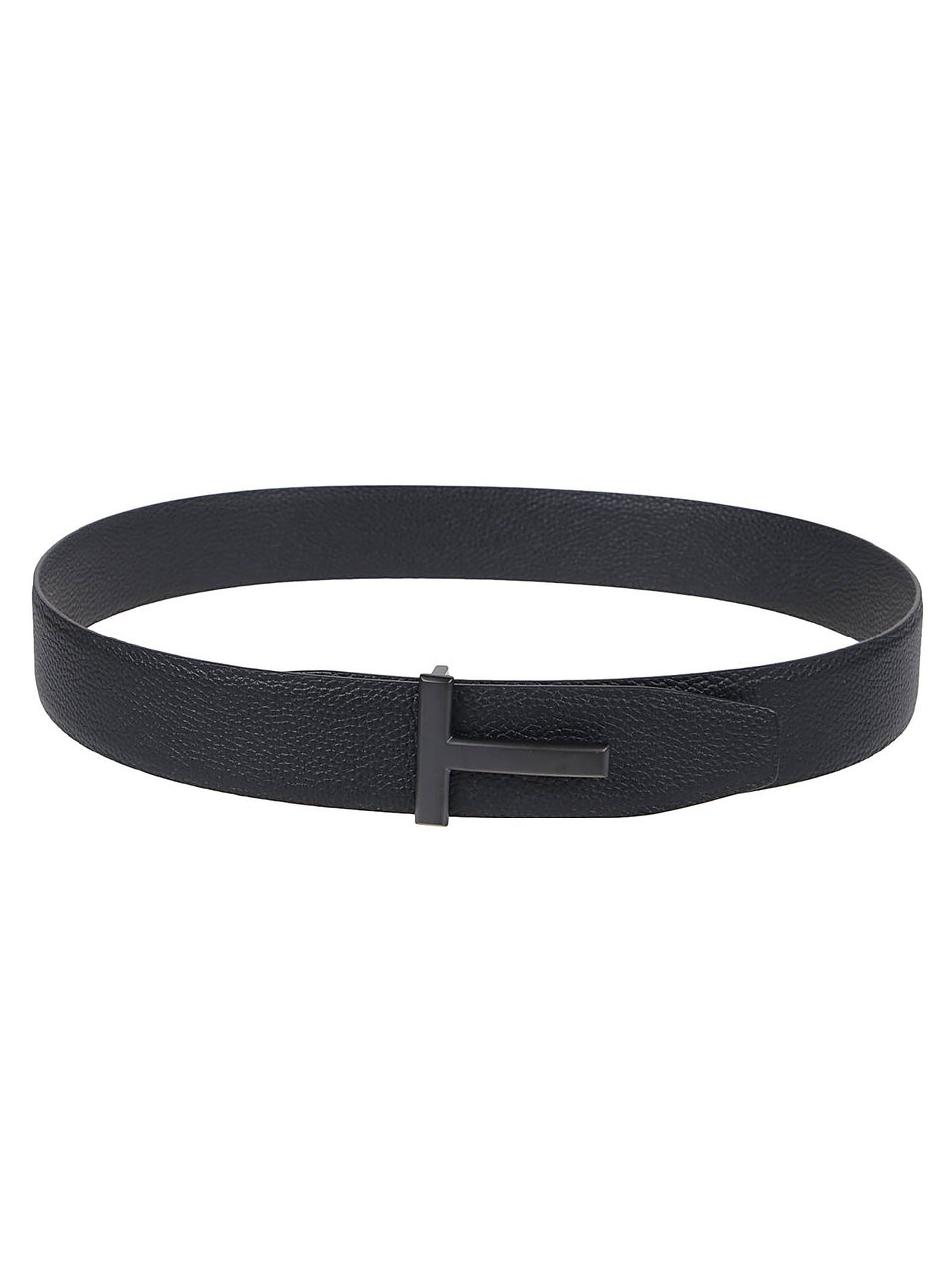 Tom Ford Reversible T-buckle Belt Black Zwart