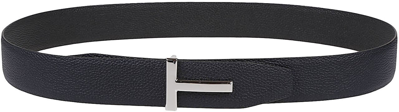 Tom Ford Reversible T Belt Blue Blauw