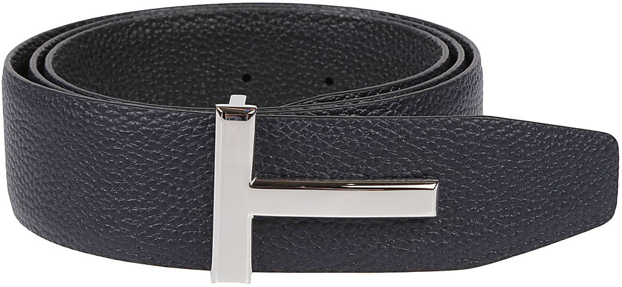 Tom Ford Reversible T Belt Blue Blauw